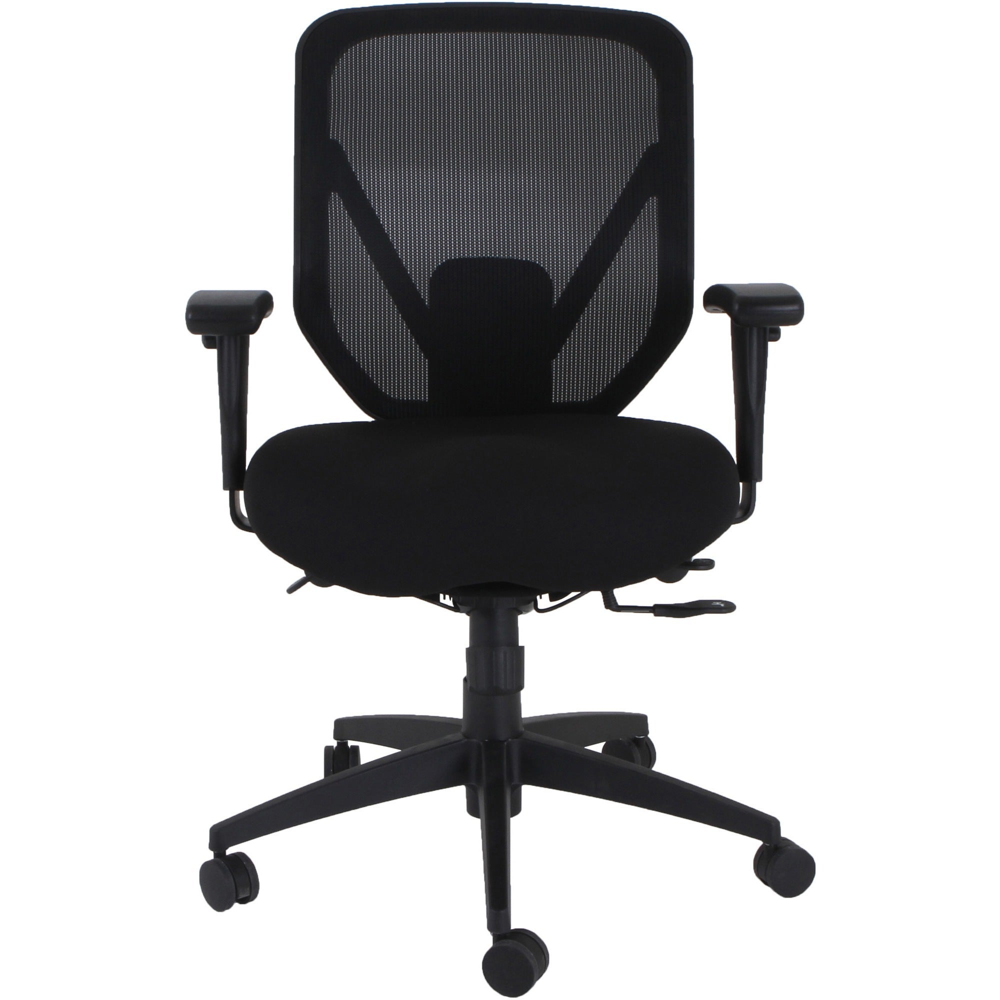 lorell-executive-mesh-high-back-office-chair-black-fabric-seat-black-mesh-back-high-back-5-star-base-armrest-1-each_llr40212 - 3