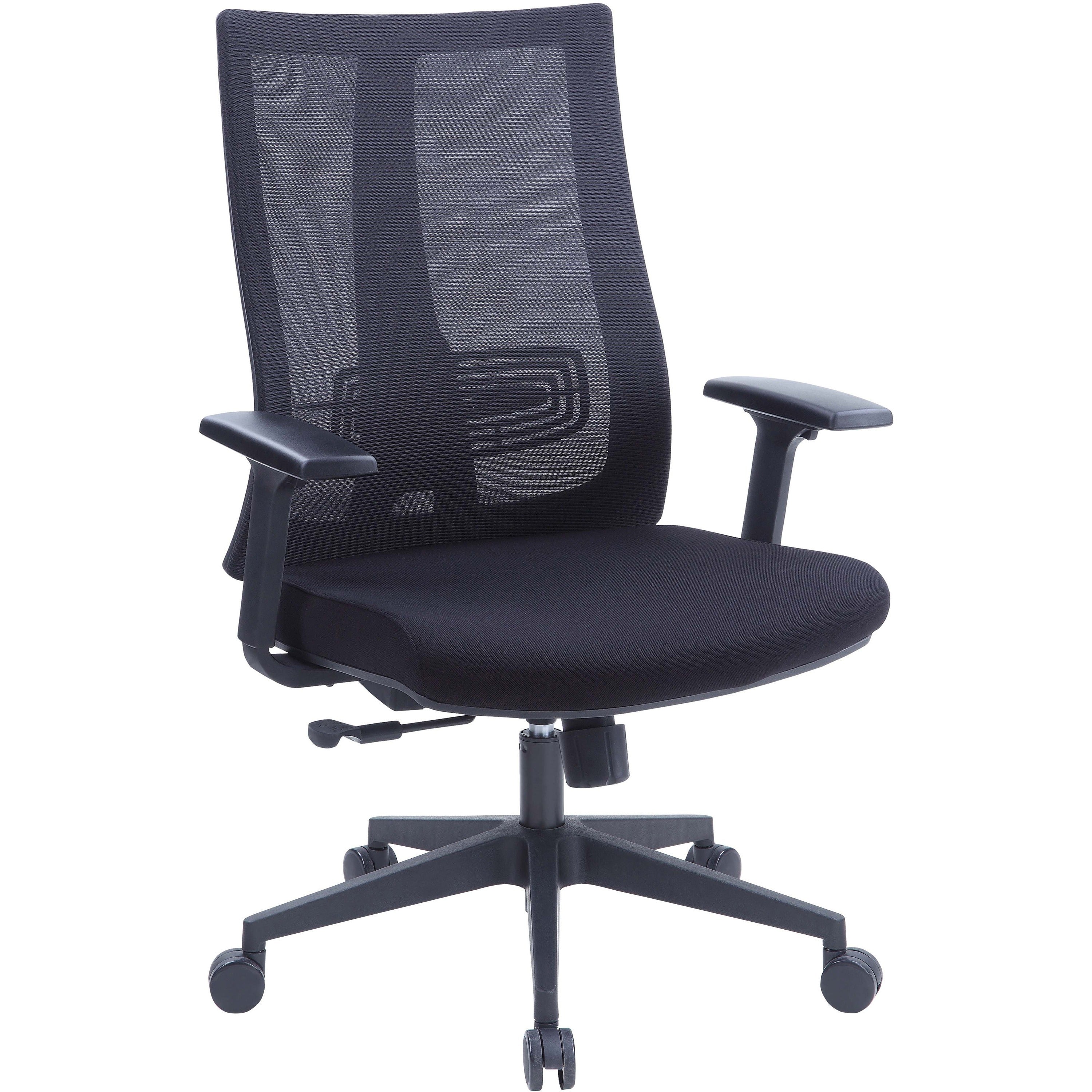 lorell-high-back-molded-seat-office-chair-black-fabric-seat-black-mesh-back-high-back-5-star-base-armrest-1-each_llr42174 - 1