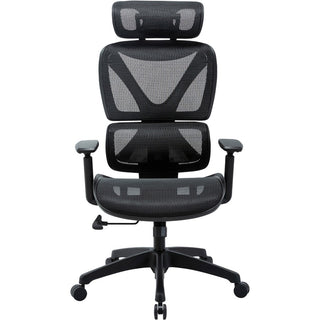 Lorell High-back Mesh Chair - Black Mesh Seat - Black Mesh Back - Plastic Frame - High Back - 5-star Base - Armrest - 1 Each