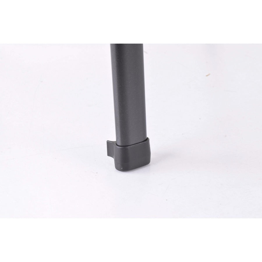 Lorell Low-Back Stack Chairs - Polypropylene Seat - Polypropylene Back - Low Back - Four-legged Base - Black - 4 / Carton
