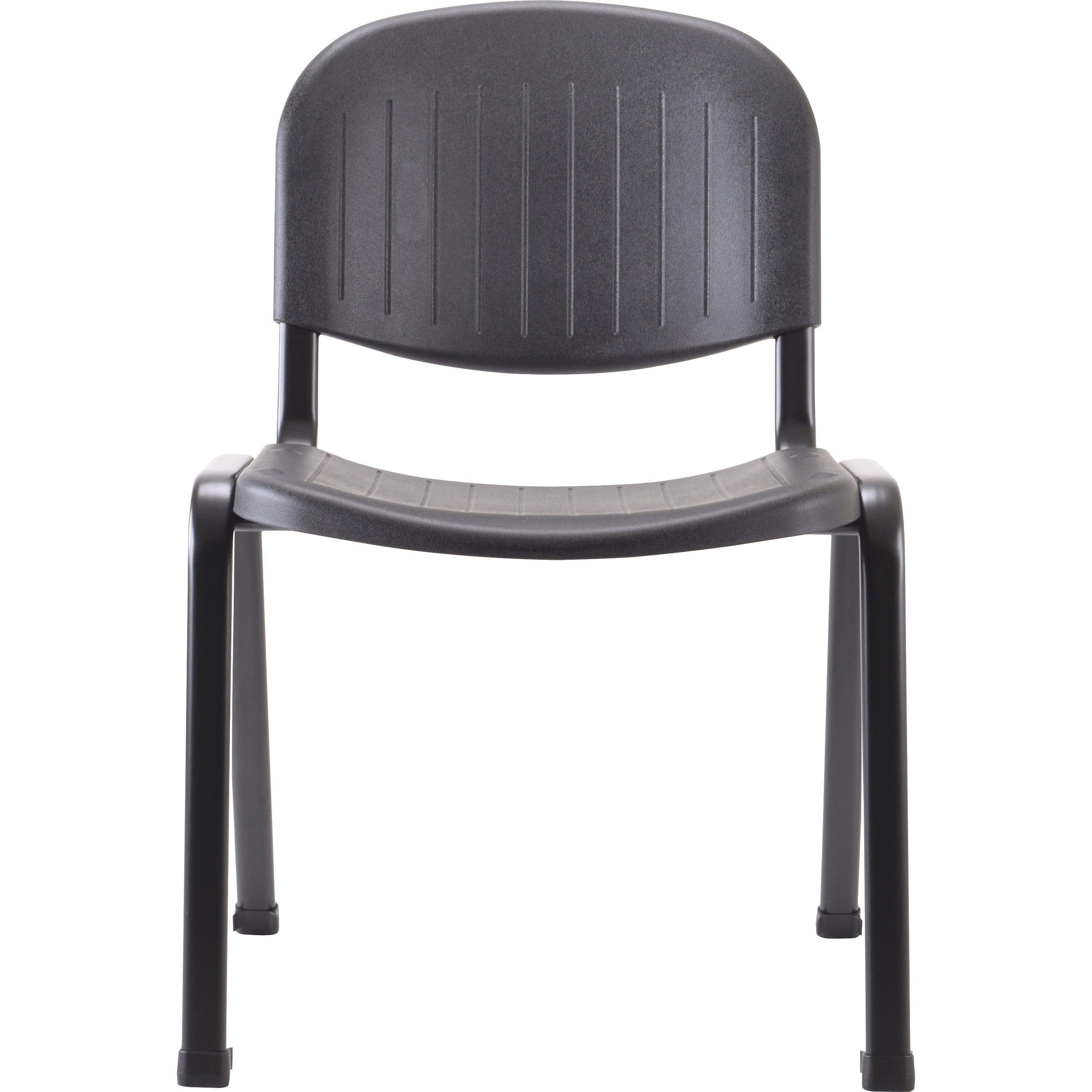 lorell-low-back-stack-chairs-polypropylene-seat-polypropylene-back-low-back-four-legged-base-black-4-carton_llr62125 - 3