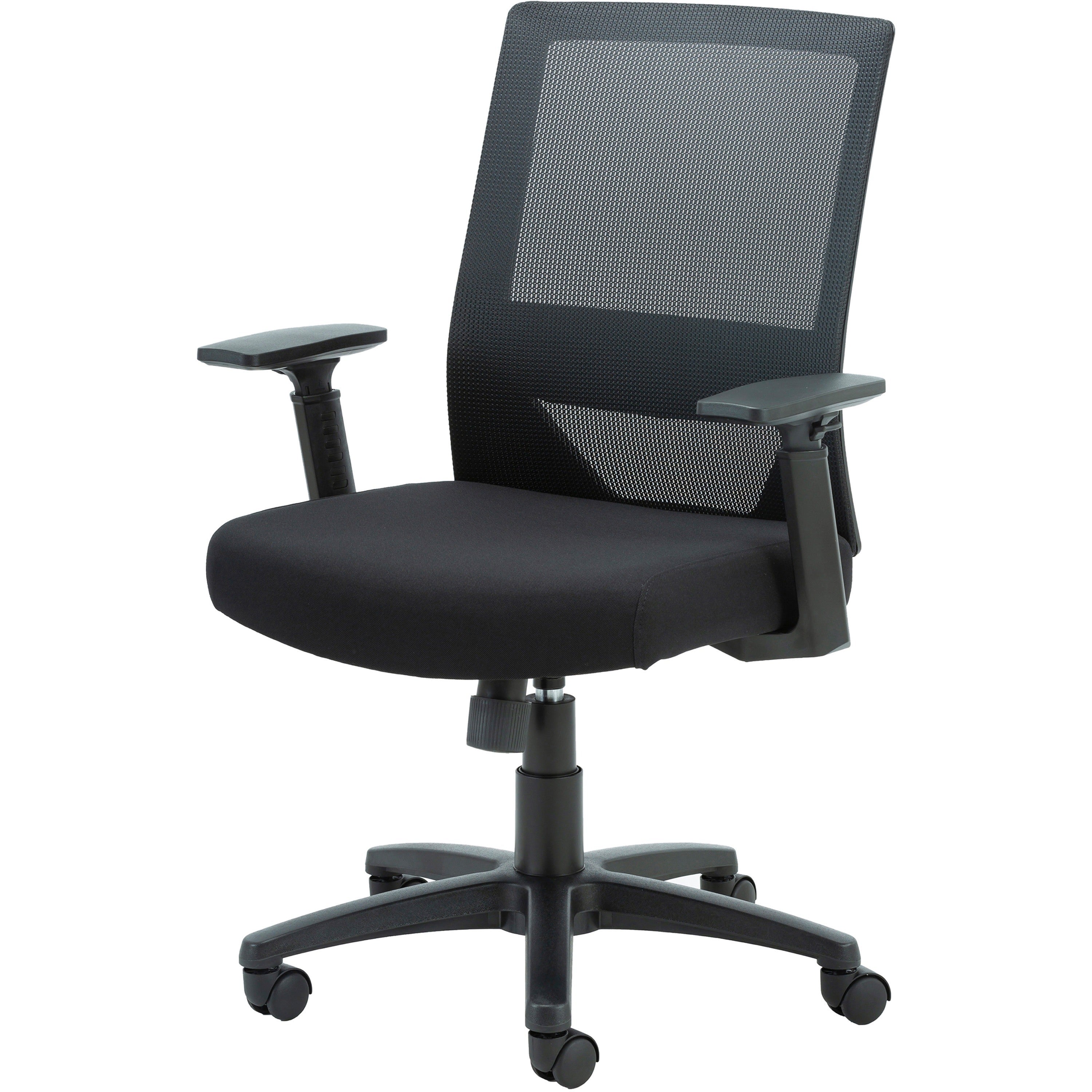 lorell-soho-mesh-mid-back-task-chair-gray-fabric-seat-gray-fabric-back-mid-back-5-star-base-black-armrest-1-each_llr41840 - 4