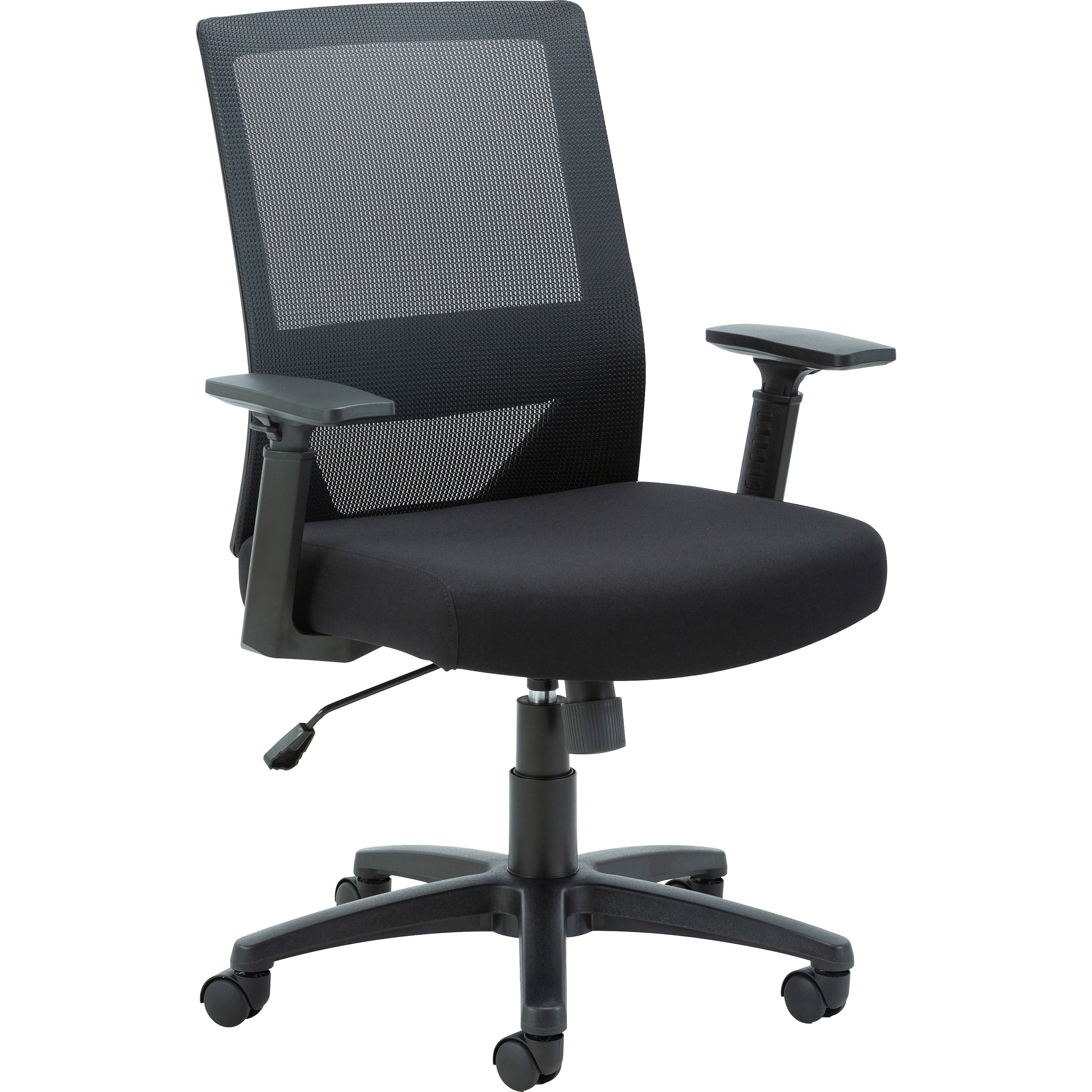lorell-soho-mesh-mid-back-task-chair-gray-fabric-seat-gray-fabric-back-mid-back-5-star-base-black-armrest-1-each_llr41840 - 1