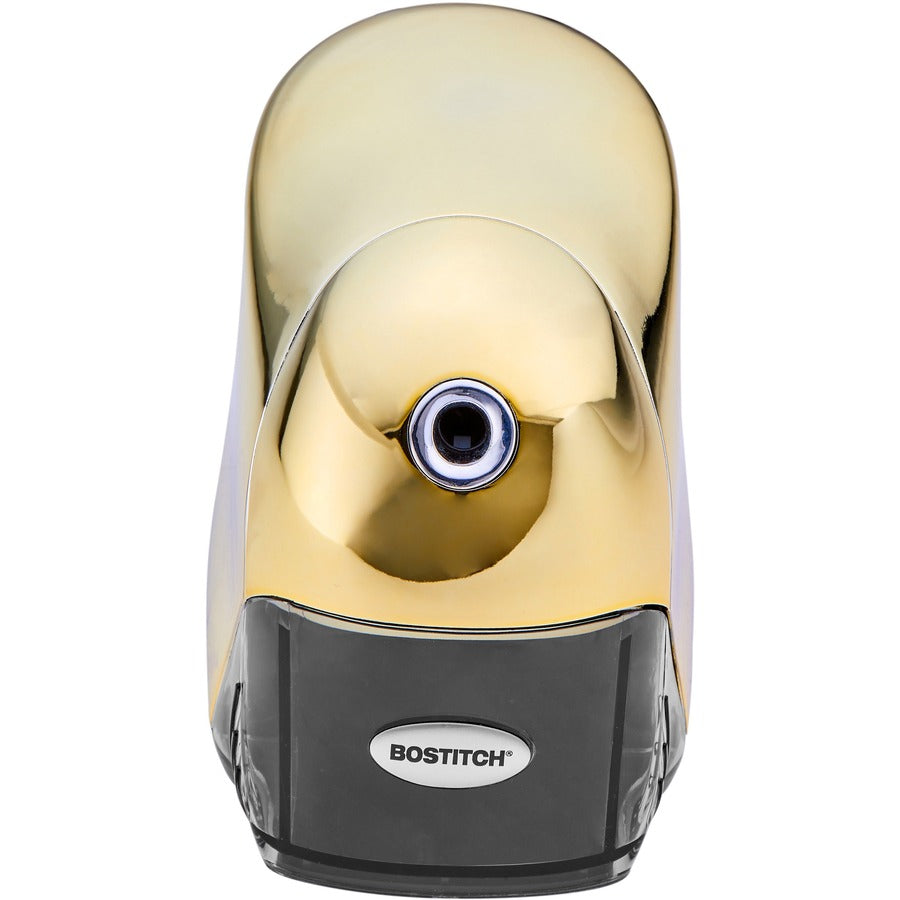 Bostitch QuietSharp Executive Pencil Sharpener - x 4" Width x 7.5" Depth - Gold - 1 Each
