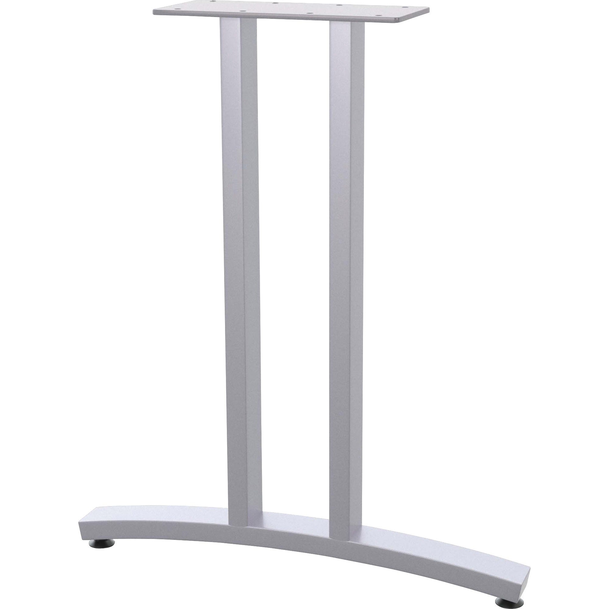 special-t-structure-series-t-leg-table-base-powder-coated-t-shaped-metallic-silver-base-2-legs-150-lb-capacity-assembly-required-1-set_sctrs2t24 - 1