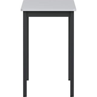 Lorell Utility Table - For - Table TopGray Rectangle, Laminated Top - Powder Coated Black Base - 500 lb Capacity x 30" Table Top Width x 18.13" Table Top Depth - 30" Height - Assembly Required - Melamine Top Material - 1 Each