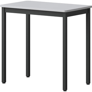 Lorell Utility Table - For - Table TopGray Rectangle, Laminated Top - Powder Coated Black Base - 500 lb Capacity x 30" Table Top Width x 18.13" Table Top Depth - 30" Height - Assembly Required - Melamine Top Material - 1 Each
