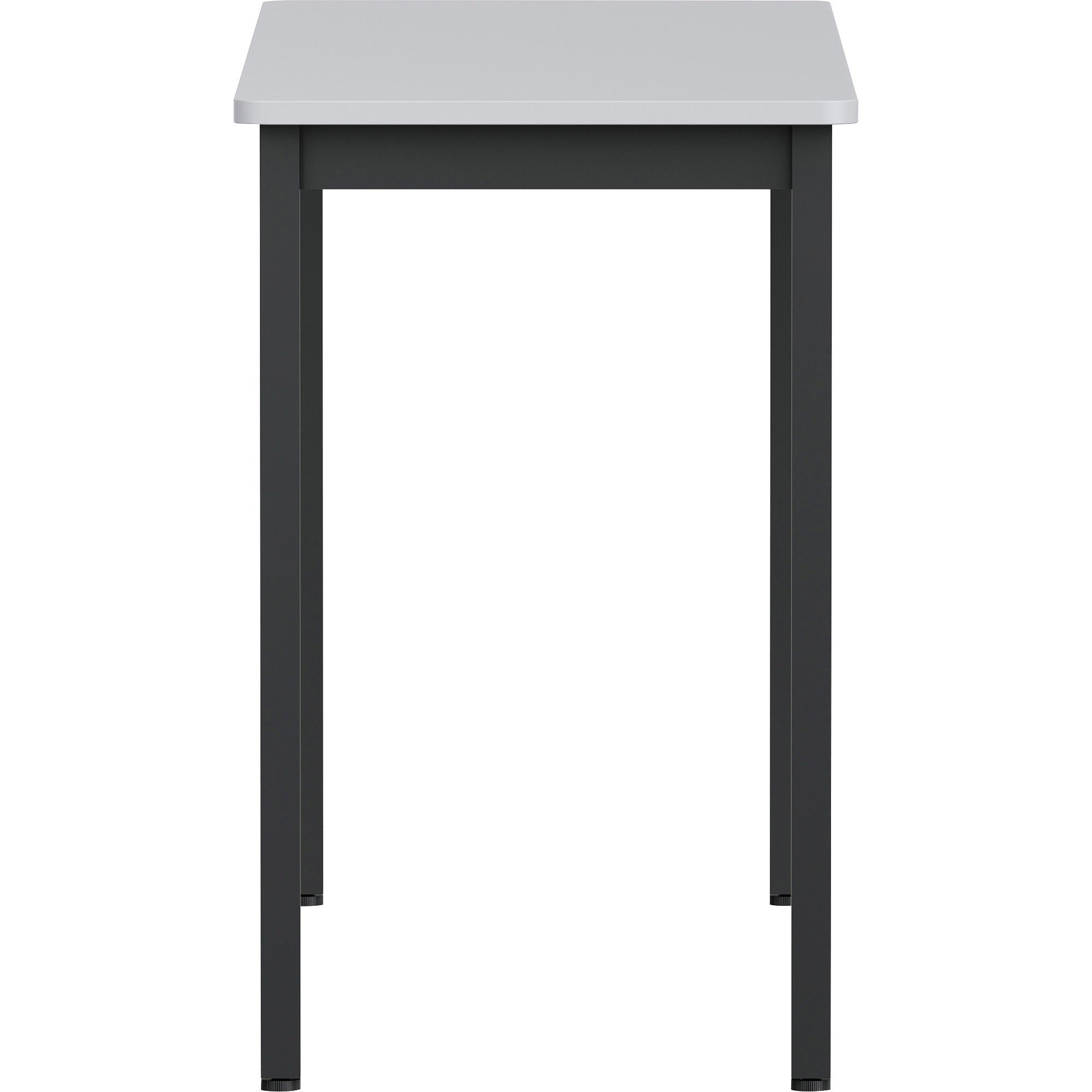 lorell-utility-table-for-table-topgray-rectangle-laminated-top-powder-coated-black-base-500-lb-capacity-x-30-table-top-width-x-1813-table-top-depth-30-height-assembly-required-melamine-top-material-1-each_llr60752 - 4