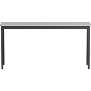 Lorell Utility Table - For - Table TopGray Rectangle, Laminated Top - Powder Coated Black Base - 500 lb Capacity x 59.88" Table Top Width x 18.13" Table Top Depth - 30" Height - Assembly Required - Melamine Top Material - 1 Each