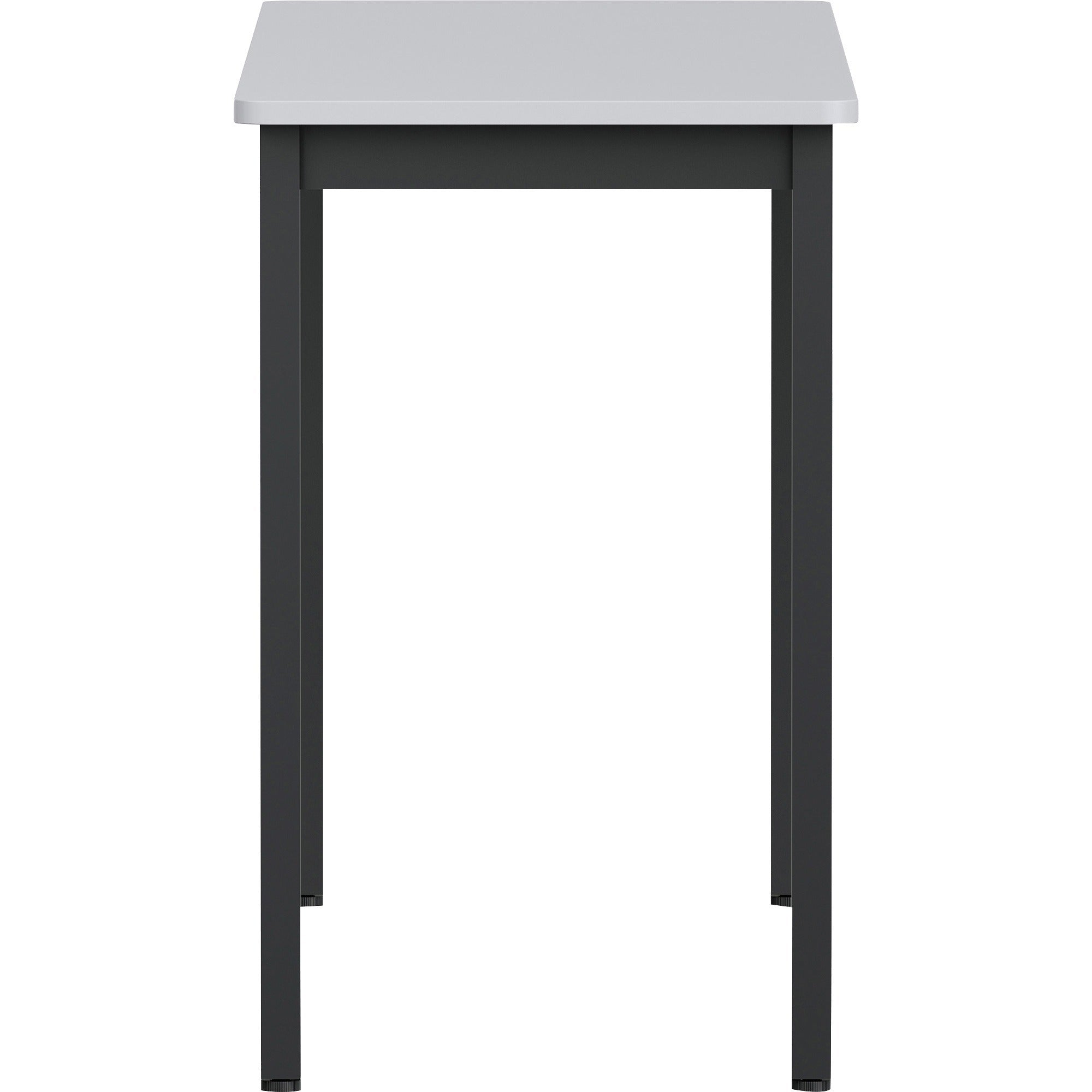 lorell-utility-table-for-table-topgray-rectangle-laminated-top-powder-coated-black-base-500-lb-capacity-x-5988-table-top-width-x-1813-table-top-depth-30-height-assembly-required-melamine-top-material-1-each_llr60754 - 4