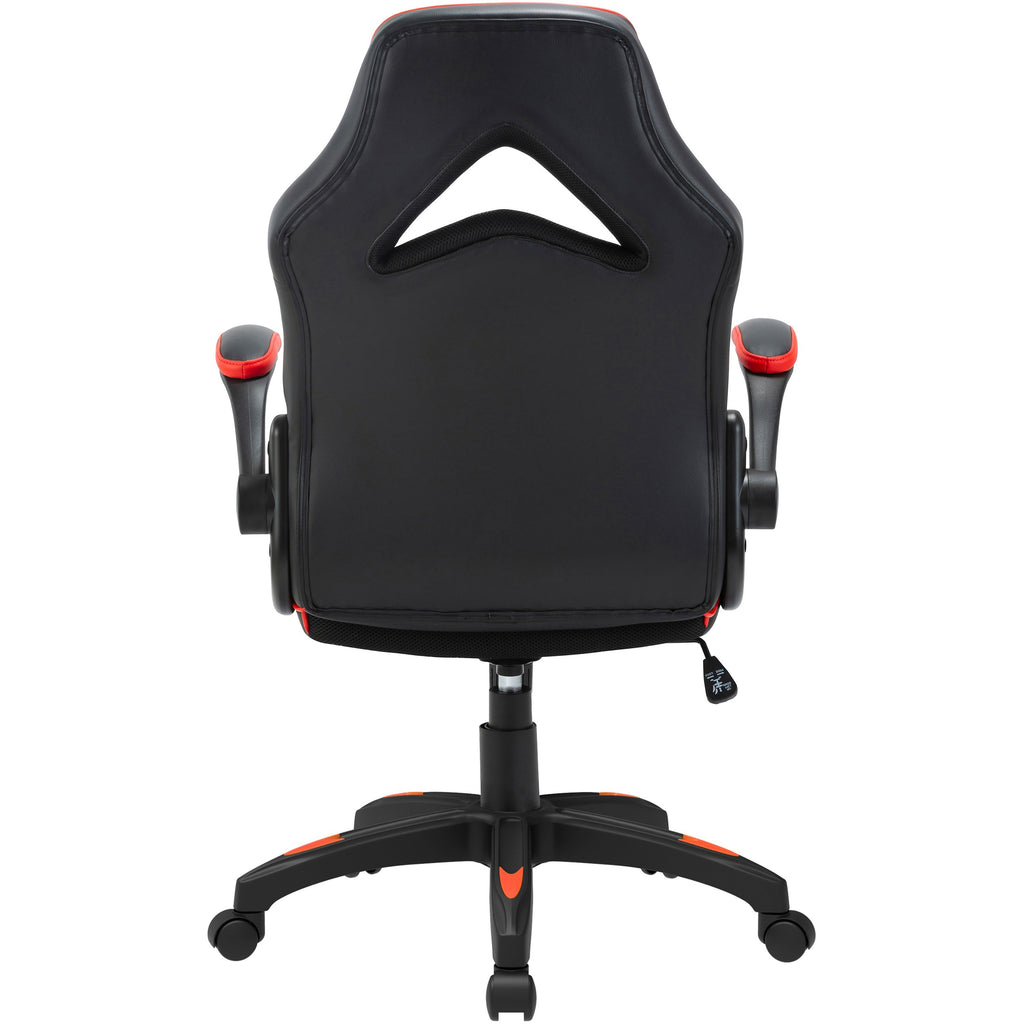lorell-high-back-gaming-chair-for-gaming-vinyl-nylon-red-black-gray_llr84394 - 5