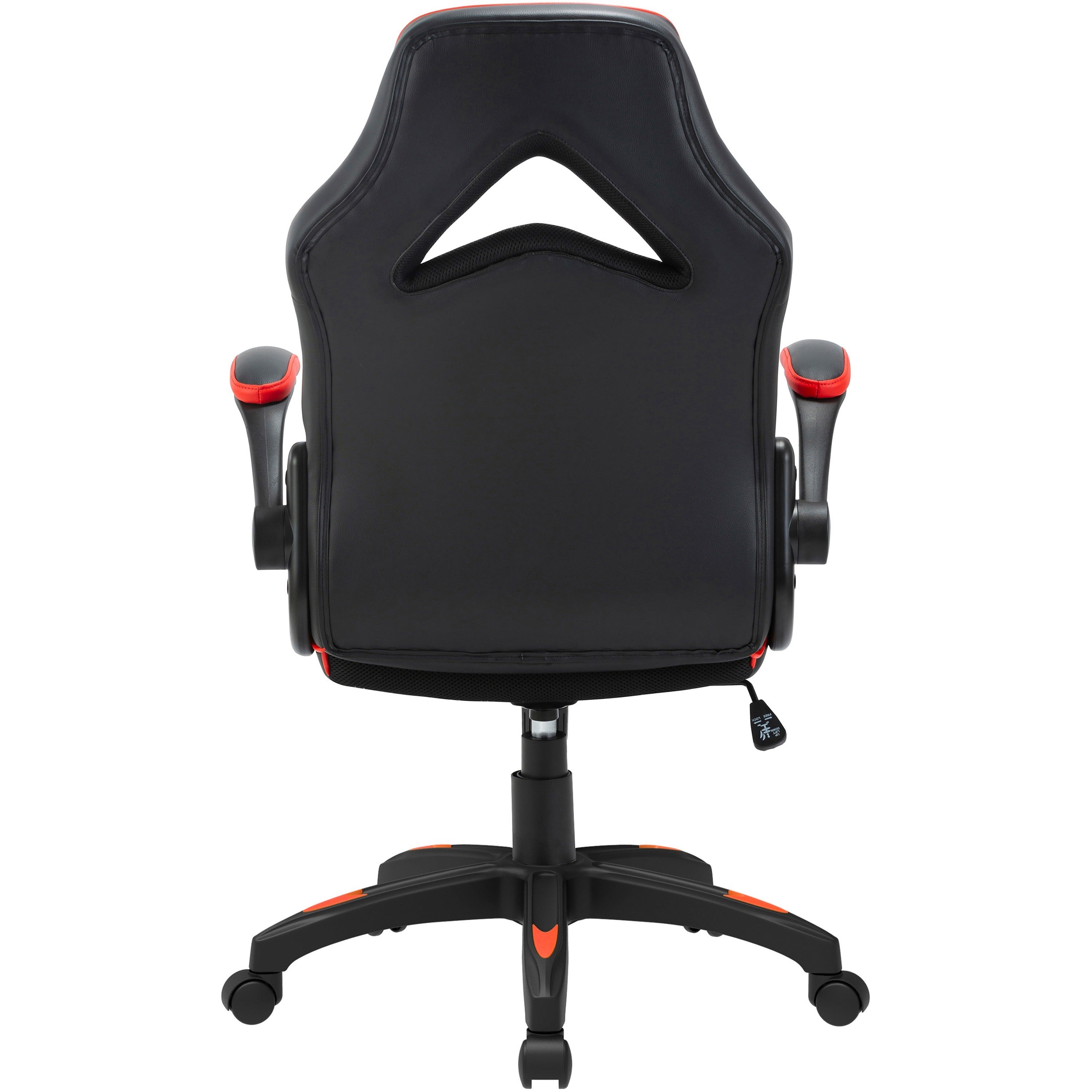 lorell-high-back-gaming-chair-for-gaming-vinyl-nylon-red-black-gray_llr84394 - 5