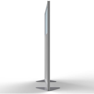 Ghent Partition - 48" Width x 54" Height - Aluminum Frame - Porcelain, Vinyl - Silver - 1 Each