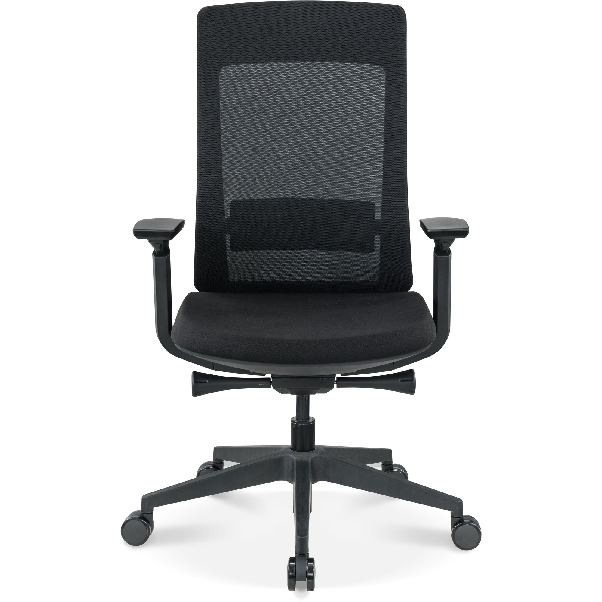 eurotech-elevate-chair-black-fabric-seat-black-mesh-back-black-frame-5-star-base-armrest-1-each_eutelv2blkfsblk - 2