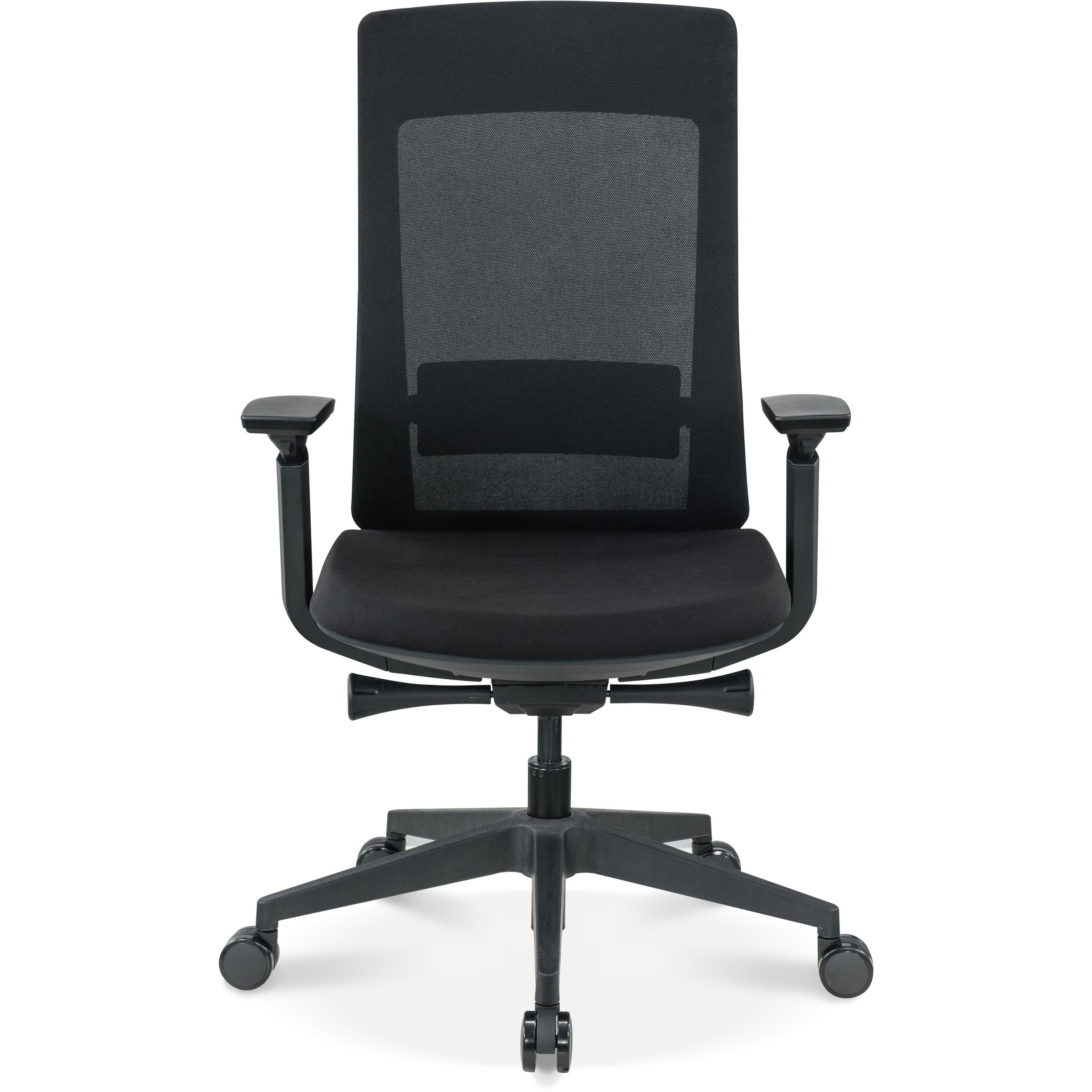 eurotech-elevate-chair-black-fabric-seat-black-mesh-back-black-frame-5-star-base-armrest-1-each_eutelv2blkfsblk - 2