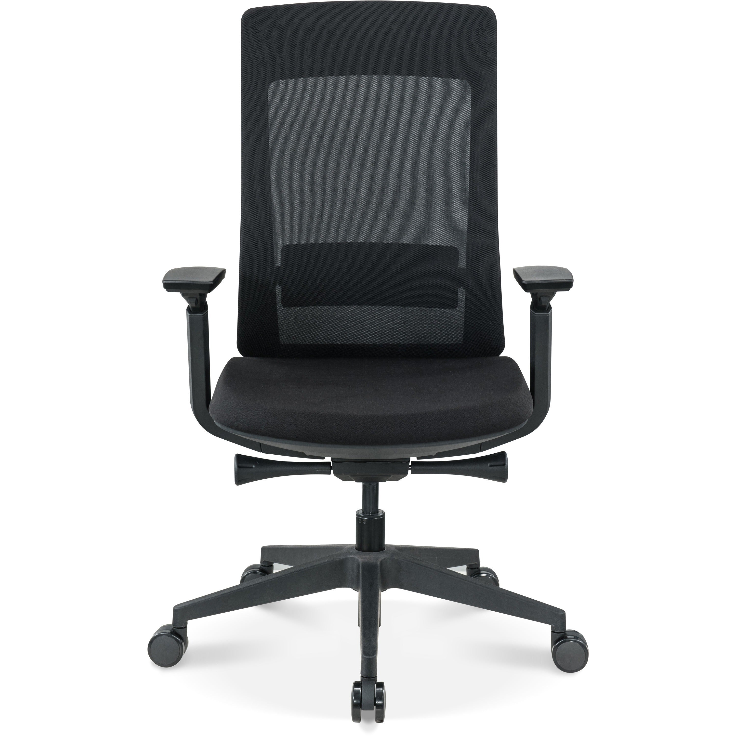 eurotech-elevate-chair-black-fabric-seat-black-mesh-back-black-frame-5-star-base-armrest-1-each_eutelv2blkfsblk - 2