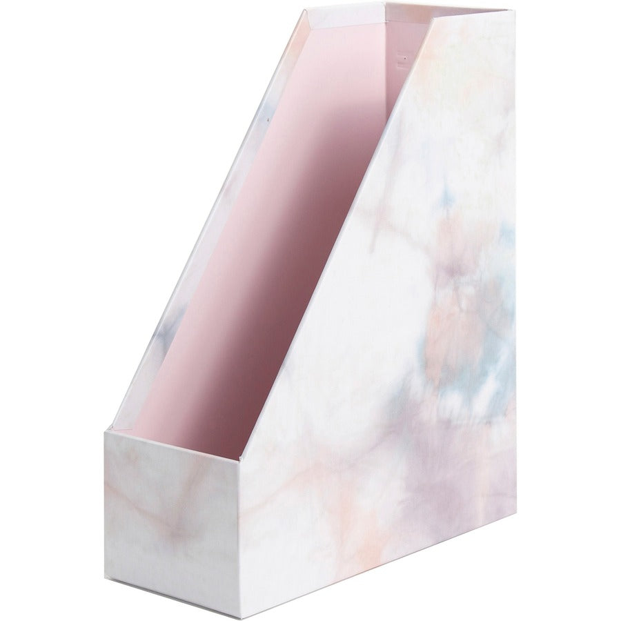 U Brands 4 Piece Desk Organization Kit - 4.1" Height x 9.8" Width12" Length%Desktop - Sturdy, Lightweight - Soft Dye - Chipboard, Paper - 1 Each