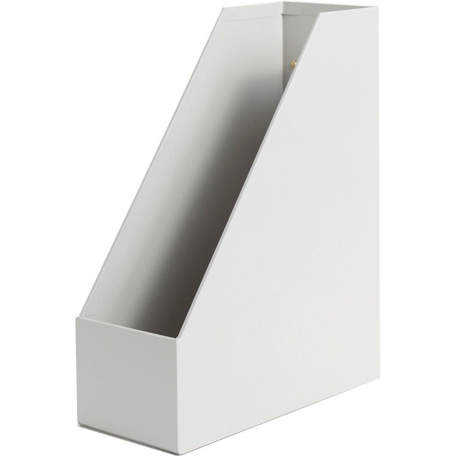 Four-Piece Desk Organization Kit, Magazine Holder/Paper Tray/Pencil Cup/Storage Bin, Chipboard, Gray
