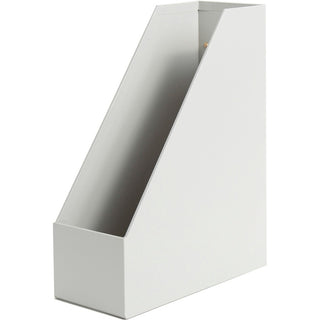 Four-Piece Desk Organization Kit, Magazine Holder/Paper Tray/Pencil Cup/Storage Bin, Chipboard, Gray