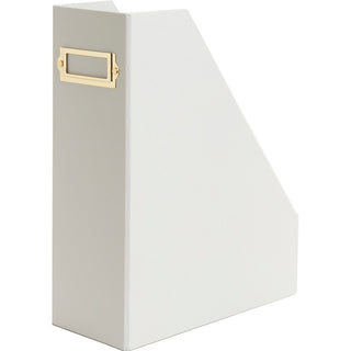 Four-Piece Desk Organization Kit, Magazine Holder/Paper Tray/Pencil Cup/Storage Bin, Chipboard, Gray