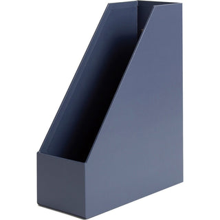 Four-Piece Desk Organization Kit, Magazine Holder/Paper Tray/Pencil Cup/Storage Bin, Chipboard, Navy