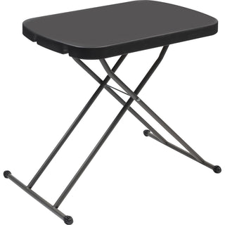 Iceberg IndestrucTable Small Space Personal Table - For - Table TopBlack Top - 25 lb Capacity - Adjustable Height - 20.80" to 26.60" Adjustment x 26.60" Table Top Width x 17.80" Table Top Depth - 26.60" Height - High-density Polyethylene (HDPE), Resi