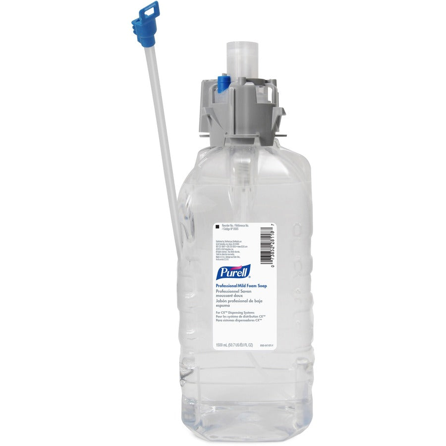 PURELL Professional Mild Foam Soap Refill - 50.7 fl oz (1500 mL) - Hand - Clear - Fragrance-free, Dye-free, Paraben-free, Phthalate-free - 4 / Carton