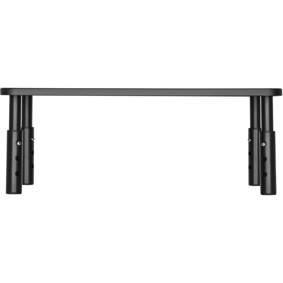 Lorell Height-Adjustable Device Stand - 44 lb Load Capacity - 5.5" Height x 9.3" Width x 14.5" Depth - Desktop - Steel - Black