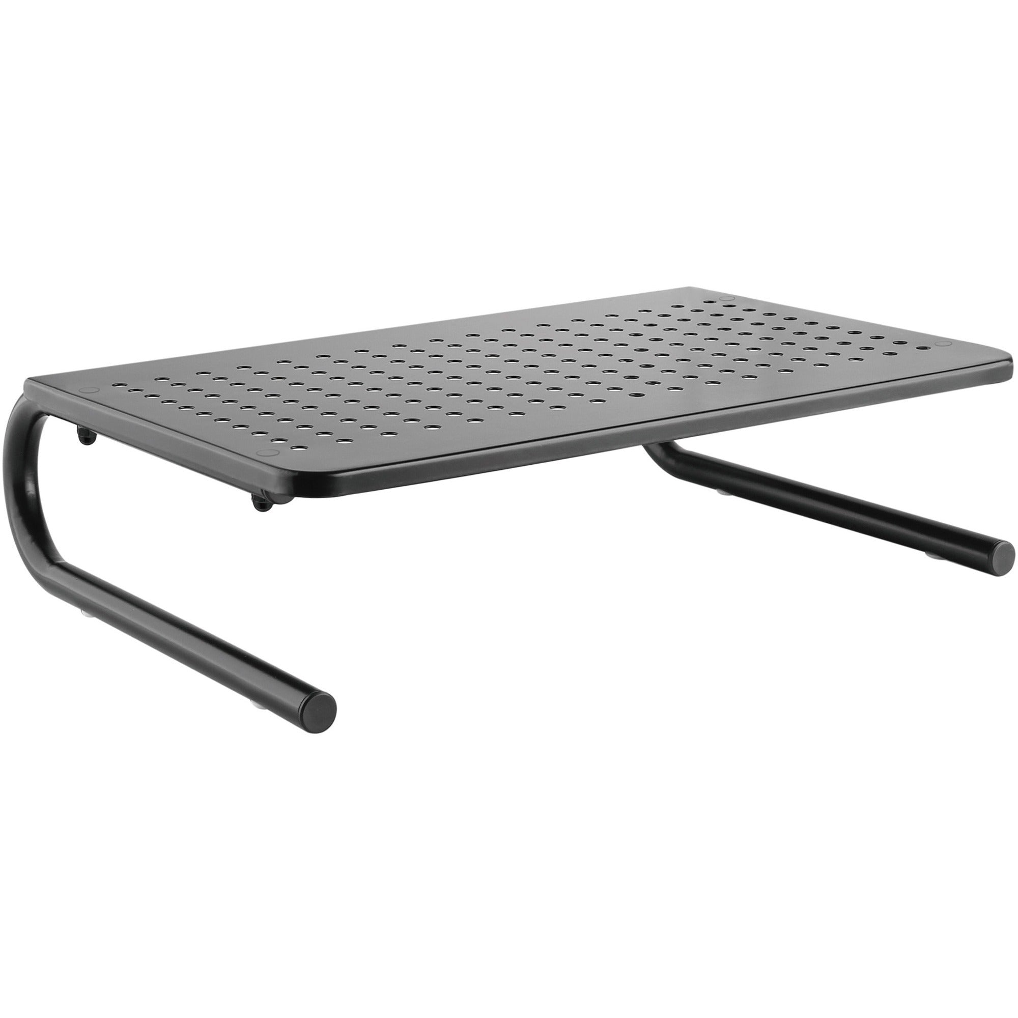 lorell-monitor-laptop-stand-20-lb-load-capacity-55-height-x-145-depth-desktop-steel-black-for-monitor-notebook-ventilated-rubber-pad-non-skid_llr18330 - 1