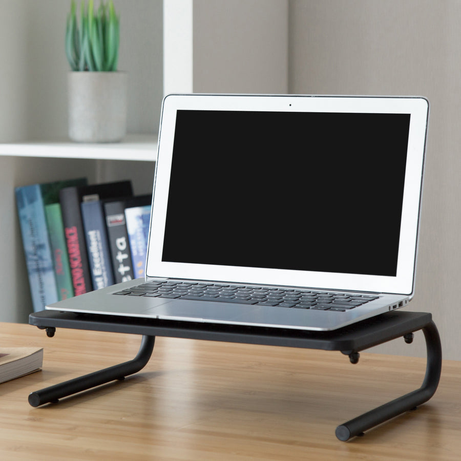 lorell-monitor-laptop-stand-20-lb-load-capacity-55-height-x-145-depth-desktop-steel-black-for-monitor-notebook-ventilated-rubber-pad-non-skid_llr18330 - 3