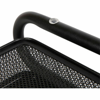 Lorell Mesh Wire Monitor Stand - Desktop - Powder Coated - Steel - Black