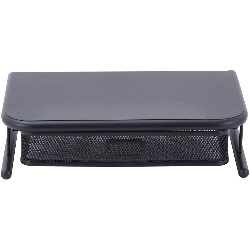 lorell-mesh-wire-monitor-stand-desktop-powder-coated-steel-black_llr84147 - 2