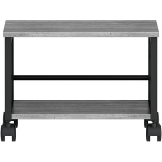 Lorell Underdesk Mobile Machine Stand - 150 lb Load Capacity - 13.2" Height x 18.7" Width x 15.7" Depth - Desk - Powder Coated - Metal, Laminate, Polyvinyl Chloride (PVC) - Charcoal, Black