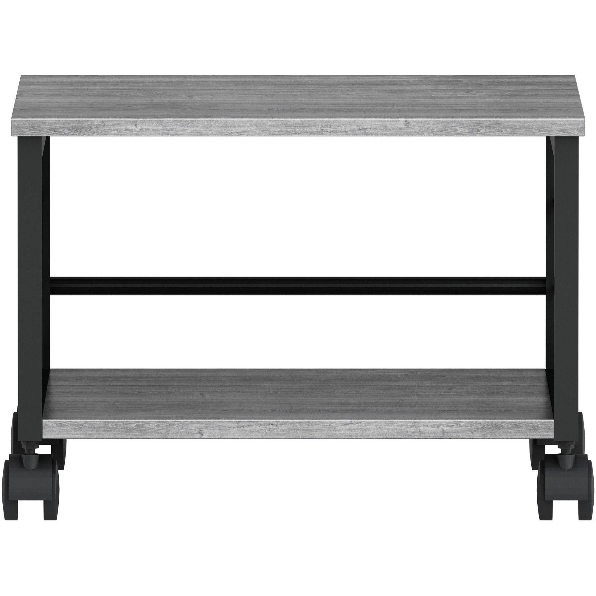 lorell-underdesk-mobile-machine-stand-150-lb-load-capacity-132-height-x-187-width-x-157-depth-desk-powder-coated-metal-laminate-polyvinyl-chloride-pvc-charcoal-black_llr60262 - 3