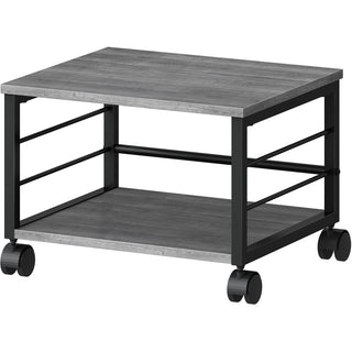 Lorell Underdesk Mobile Machine Stand - 150 lb Load Capacity - 13.2" Height x 18.7" Width x 15.7" Depth - Desk - Powder Coated - Metal, Laminate, Polyvinyl Chloride (PVC) - Charcoal, Black