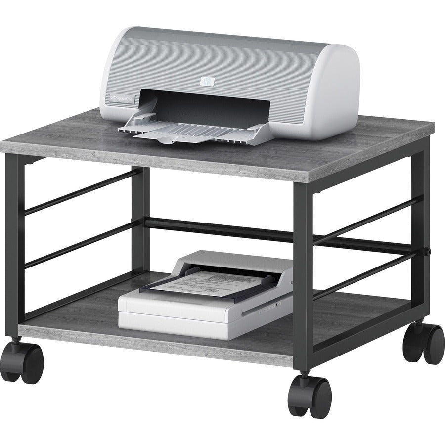 lorell-underdesk-mobile-machine-stand-150-lb-load-capacity-132-height-x-187-width-x-157-depth-desk-powder-coated-metal-laminate-polyvinyl-chloride-pvc-charcoal-black_llr60262 - 7