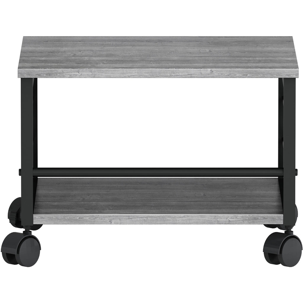 lorell-underdesk-mobile-machine-stand-150-lb-load-capacity-132-height-x-187-width-x-157-depth-desk-powder-coated-metal-laminate-polyvinyl-chloride-pvc-charcoal-black_llr60262 - 6