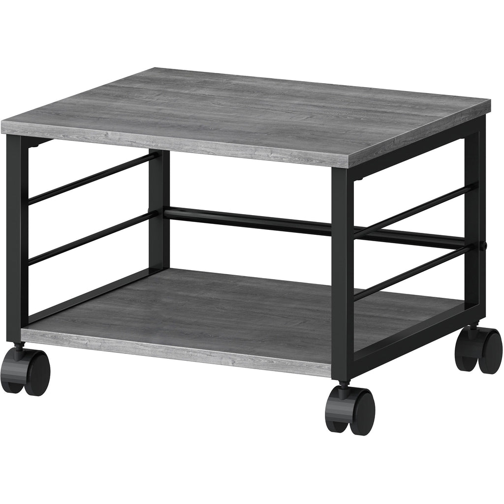 lorell-underdesk-mobile-machine-stand-150-lb-load-capacity-132-height-x-187-width-x-157-depth-desk-powder-coated-metal-laminate-polyvinyl-chloride-pvc-charcoal-black_llr60262 - 4