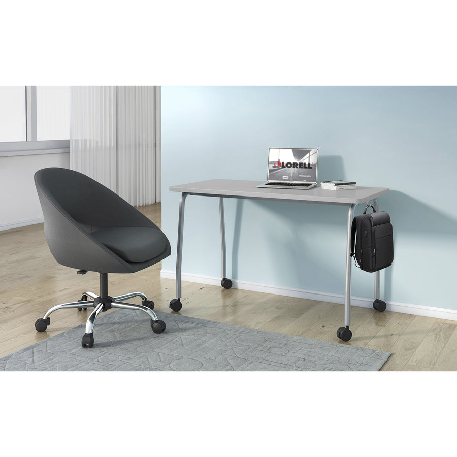 Lorell Training Table - For - Table TopLaminated Top - 300 lb Capacity - 29.50" Table Top Length x 23.63" Table Top Width x 1" Table Top Thickness - 47.25" Height - Assembly Required - Weathered Charcoal - Particleboard Top Material - 1 Each - 6