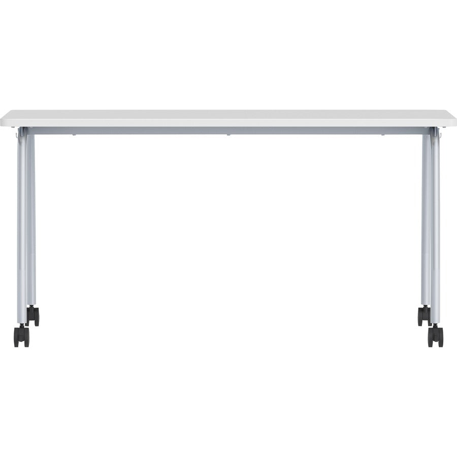 Lorell Training Table - For - Table TopLaminated Top - 300 lb Capacity - 29.50" Table Top Length x 23.63" Table Top Width x 1" Table Top Thickness - 59" Height - Assembly Required - Gray - Particleboard Top Material - 1 Each