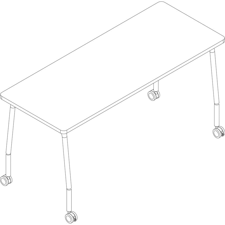 lorell-training-table-for-table-toplaminated-top-300-lb-capacity-2950-table-top-length-x-2363-table-top-width-x-1-table-top-thickness-59-height-assembly-required-weathered-charcoal-particleboard-top-material-1-each_llr60846 - 6