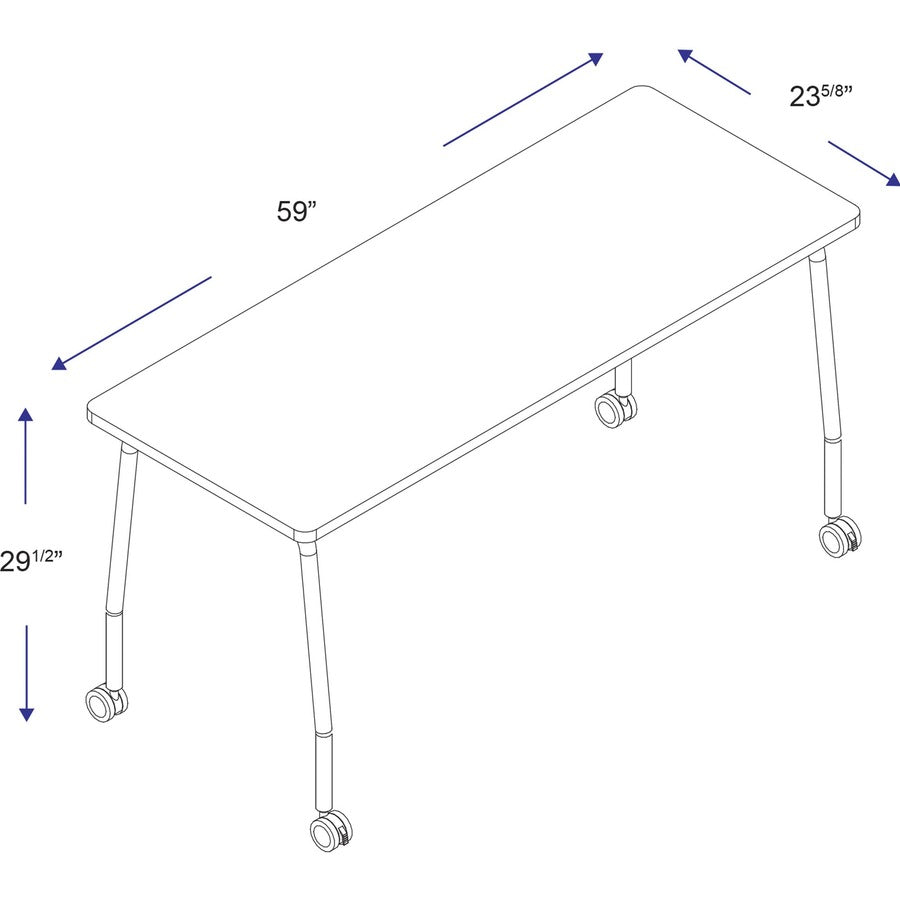 lorell-training-table-for-table-toplaminated-top-300-lb-capacity-2950-table-top-length-x-2363-table-top-width-x-1-table-top-thickness-59-height-assembly-required-weathered-charcoal-particleboard-top-material-1-each_llr60846 - 8