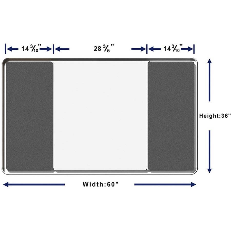 Lorell Mounting Frame for Whiteboard - Silver - 1 Each