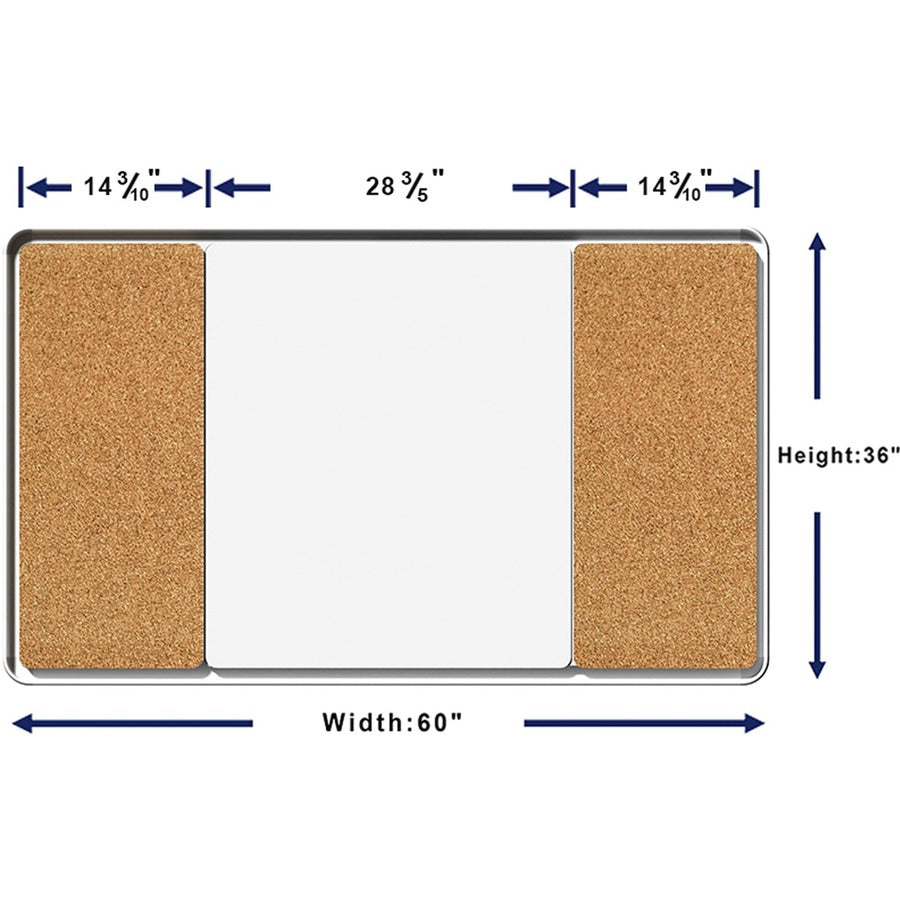 Lorell Mounting Frame for Whiteboard - Silver - 1 Each