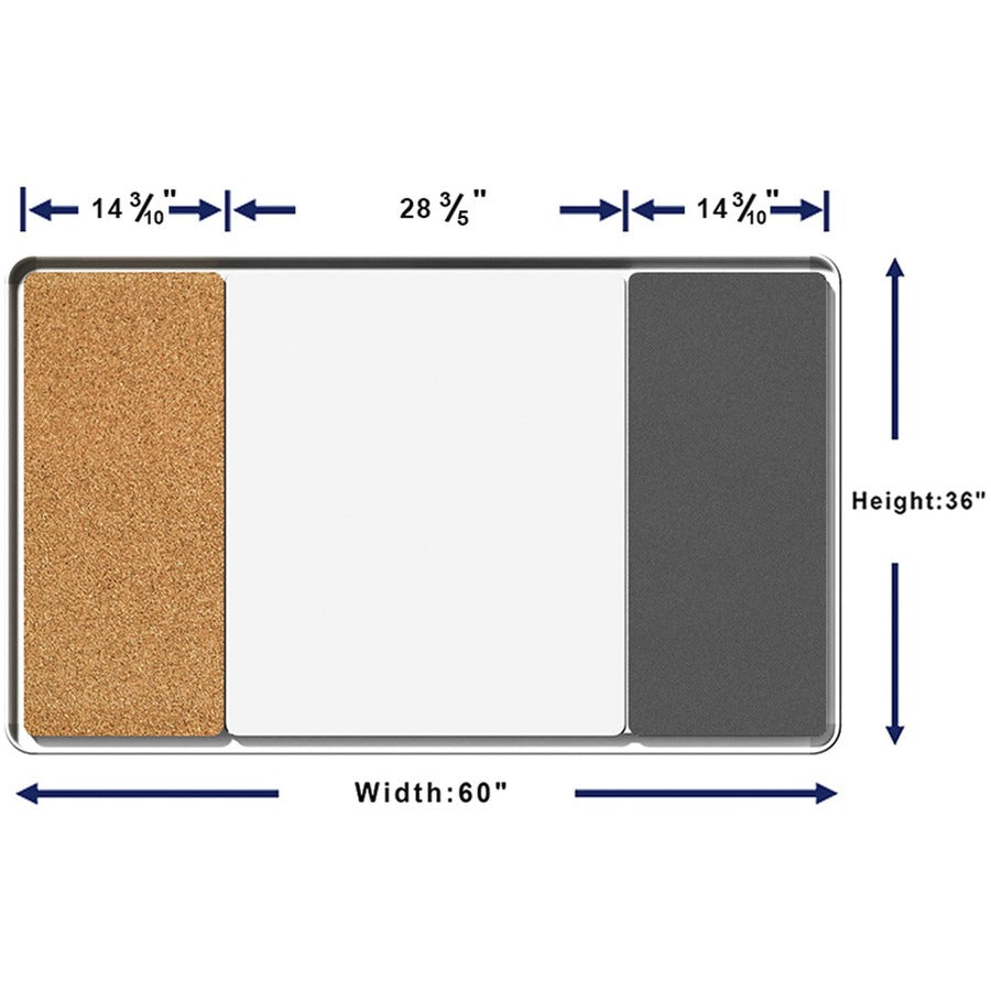 Lorell Mounting Frame for Whiteboard - Silver - 1 Each