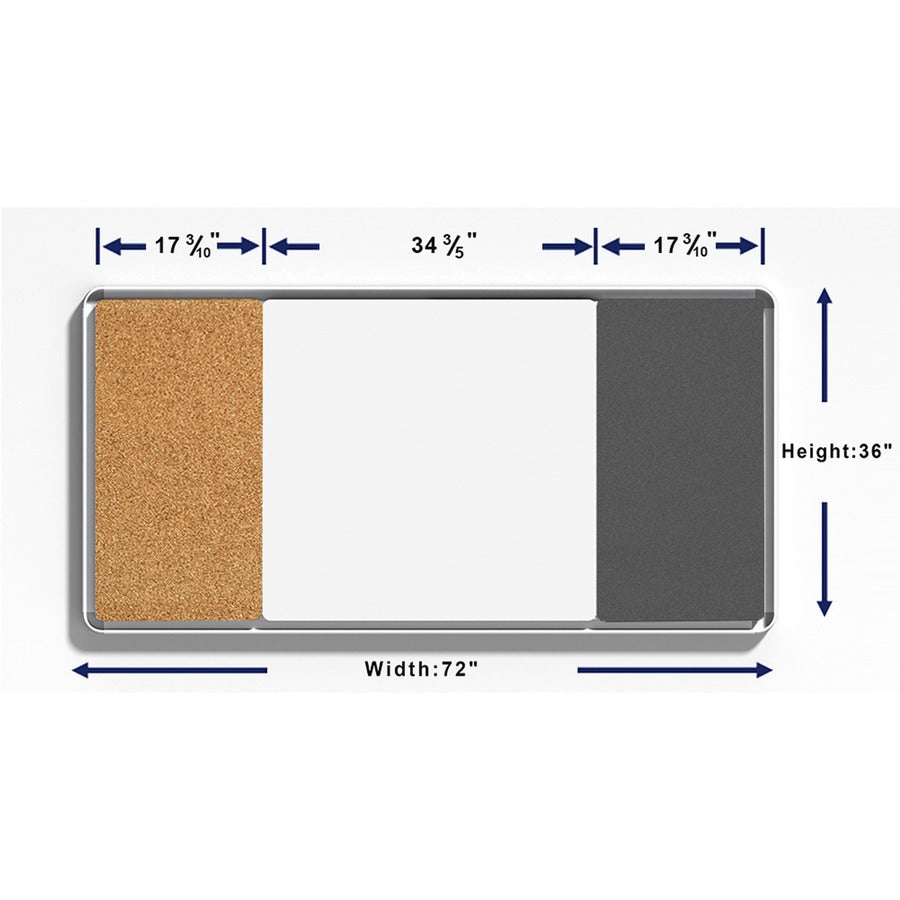 Lorell Mounting Frame for Whiteboard - Silver - 1 Each