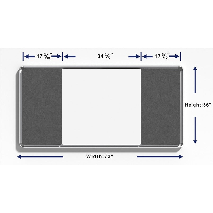 Lorell Mounting Frame for Whiteboard - Silver - 1 Each