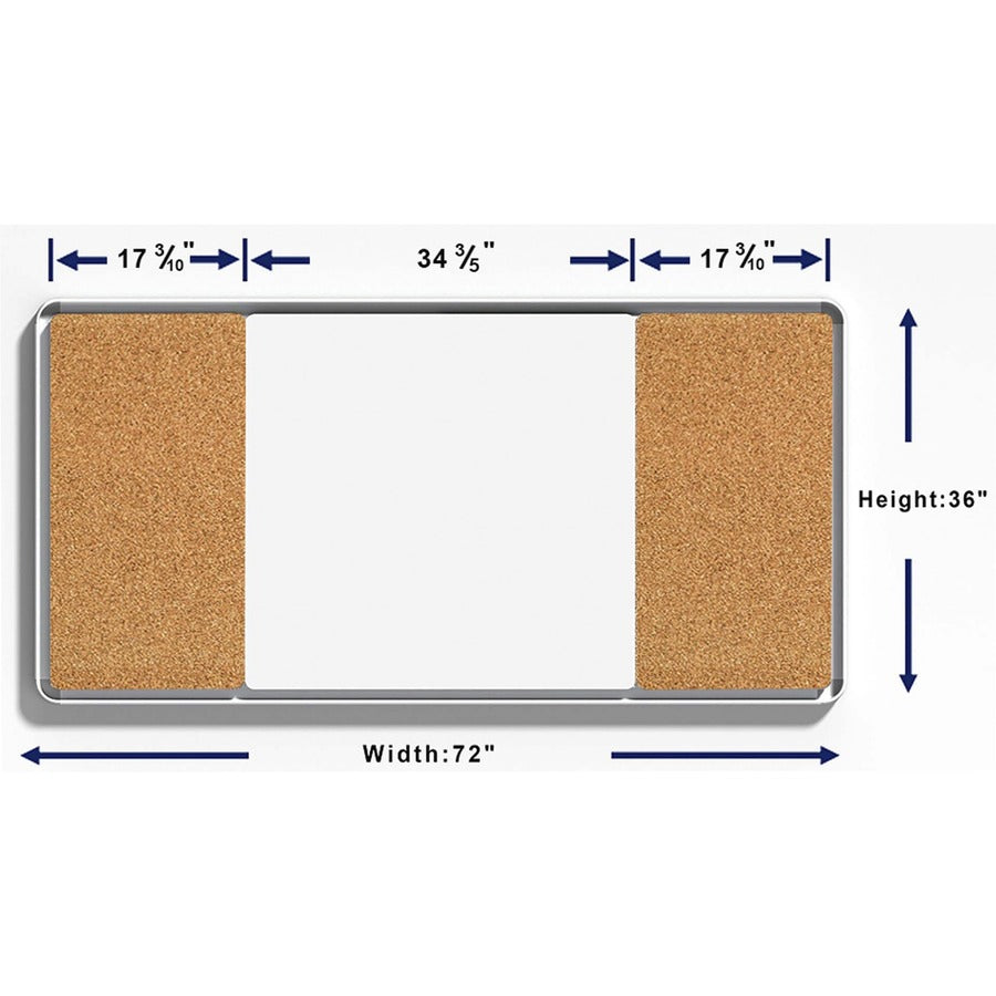 Lorell Mounting Frame for Whiteboard - Silver - 1 Each