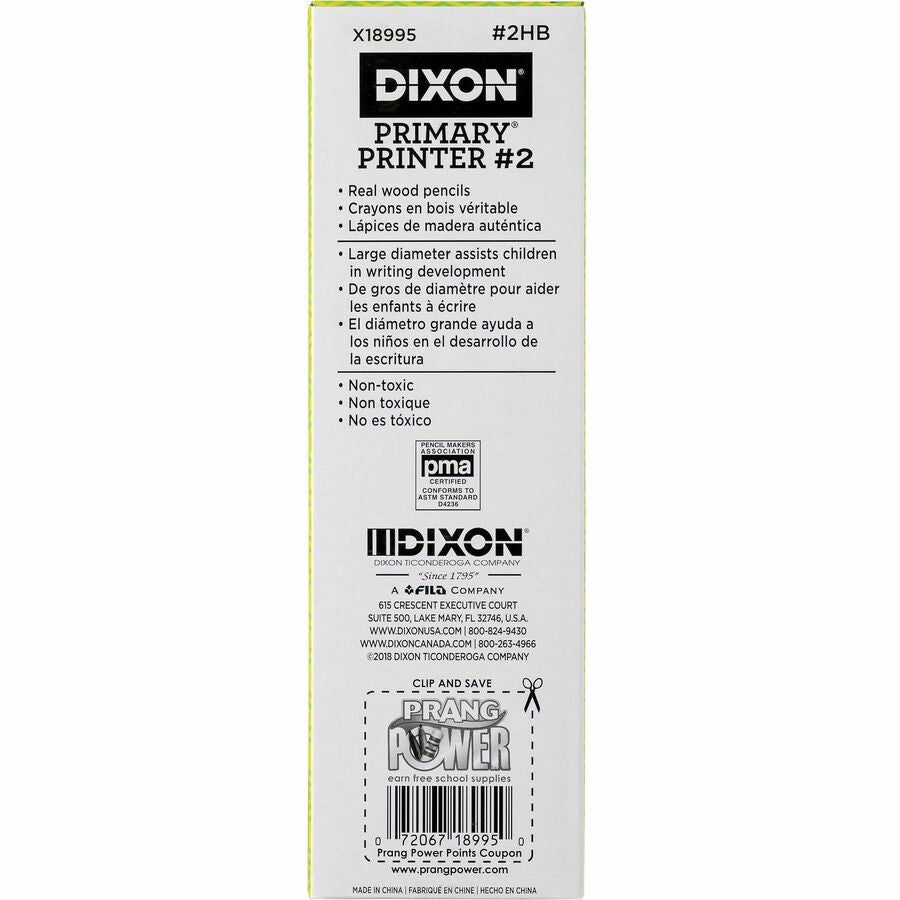 Dixon No. 2 Primary Printer Pencil - #2 Lead - Multi Lead - Blue Barrel - 1 / Pack