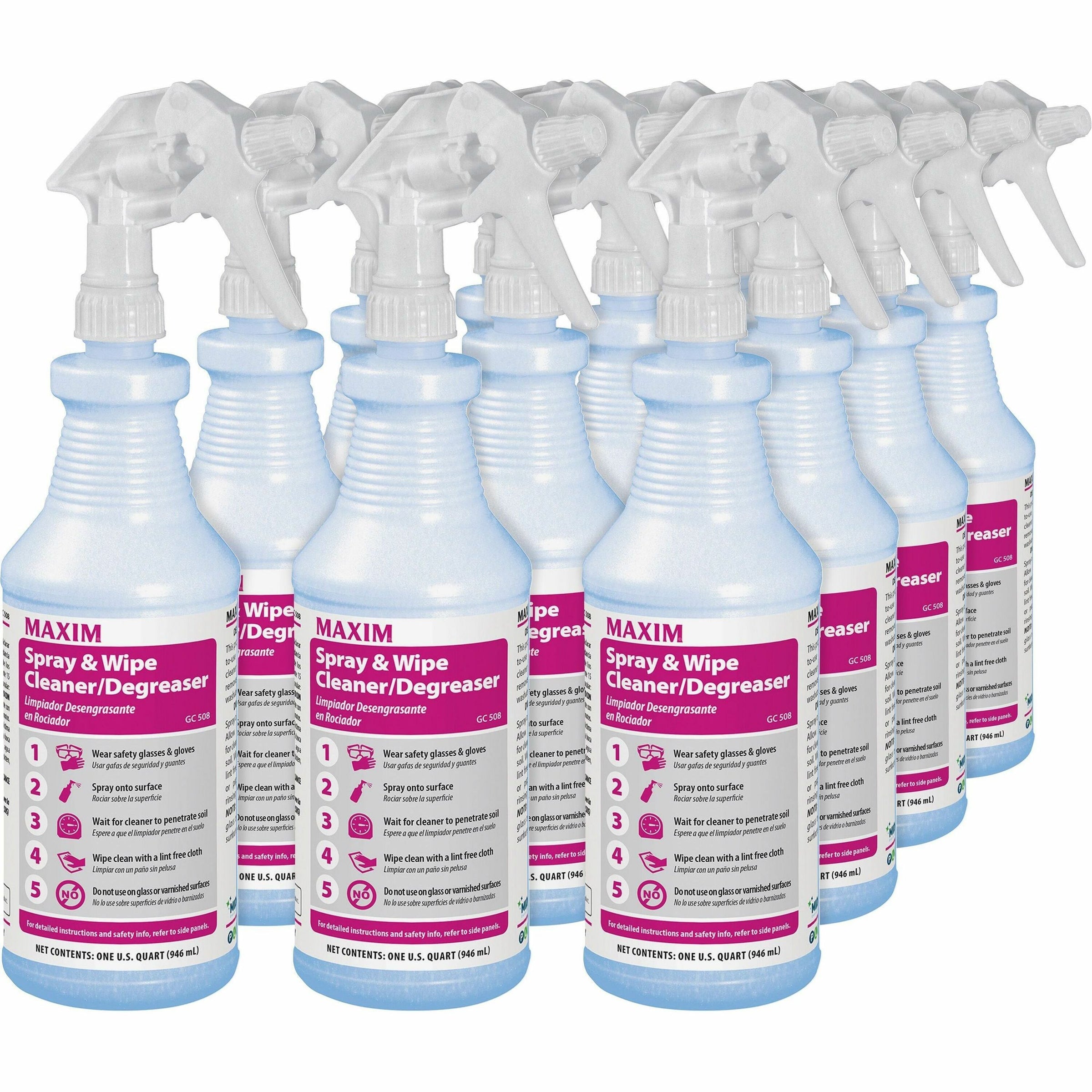 midlab-spray-&-wipe-cleaner-degreaser-ready-to-use-32-fl-oz-1-quart-citrus-scent-12-carton-rinse-free-washable-easy-to-use-light-green_mlb05080012 - 1